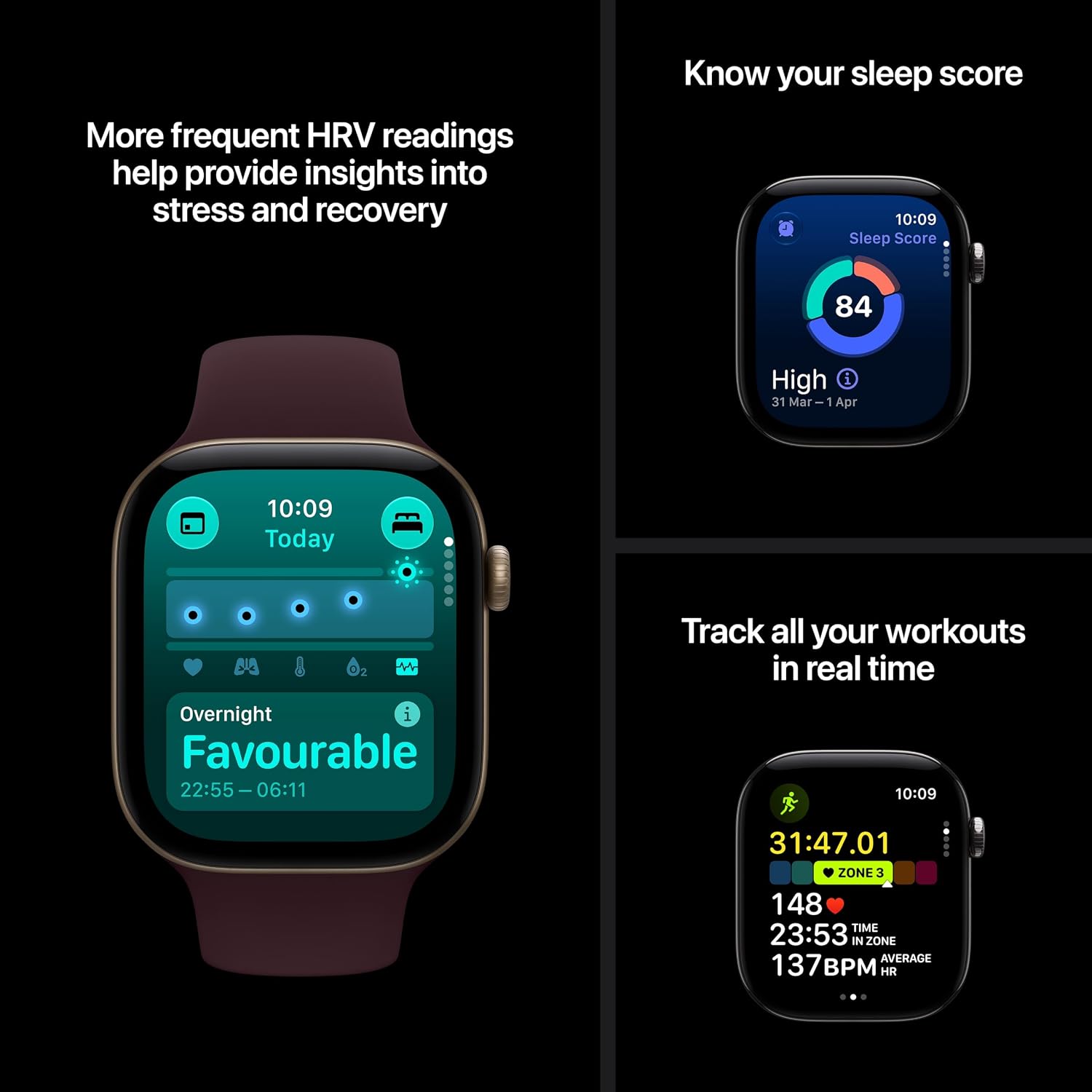 Apple Watch Series 12 GPS 46mm Smartwatch – Black Aluminium Case with Black Sport Band M/L